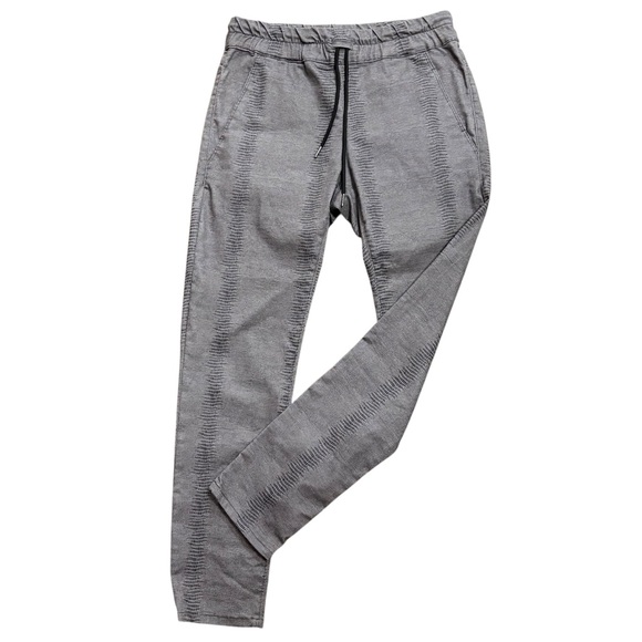 Bevy Flog Shely Pants Grey Black Drawstring Elastic Waist Pull-on Size 29 - Picture 7 of 7